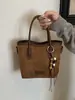 Bolso de hombro de moda transfronterizo para mujer, elegante diseño de bloques de color, bolso tote simple y versátil para el trabajo, retro y casual