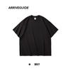 Camiseta Pesada de Algodão Solta 340g, Marca Tendência Algodão Puro Oversized Lisa Cor Sólida Ombro Caído Unissex Manga Curta Camiseta Básica
