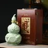 Botella Vacía Bendición de los Cinco Dragones Cerámica de Jingdezhen Botella de Vino Frasco Sellado Decorativo Calabaza Creativa Paquete de 2.5 kg Estilo Simple