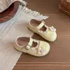 Zapatos de Princesa para Niñas Temperamento Girasol 2026 Primavera/Otoño Nuevos Zapatos de Cuero Suave Estilo Coreano Mocasines para Bebé