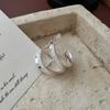 Anillo de plata de ley S925 con diseño de nicho coreano, arco de superficie ancha, estilo retro INS, simple, venta al por mayor