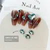 Accesorios de joyería: Rhinestones Gruesos Cuadrados con Forma de Corazón Irregular, Cristal Azul Lago Brillante con Forma de Hacha y Punta Inferior, Estrella de Diamante Elfo Azul