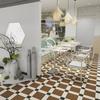 Azulejos Pequeños Tallados de Cerámica Integral Color Caramelo Retro Francés Antiguo Balcón Baño Patchwork Azulejo de Piso Azulejo de Pared