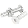 Tornillos de Acero Inoxidable 304 de Cabeza Plana Fina en Cruz, Juego de Tuercas con Brida, Tornillos de Cabeza Plana Grande M3M4M5M8
