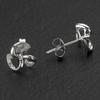 Pendientes Zhenrong de plata 925 bañados en cobre con diseño de trébol de la suerte, edición coreana, para mujer, joyería de moda al por mayor.