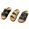 206 novos sapatos femininos, marca da moda, estilosos, casuais, versáteis, chinelos unissex, chinelos Birkenstock retro de sola grossa