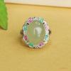 Anillo de Jade Natural Aiyu Jade Hetian Anillo de Agua Clara Joyería de Tendencia Nacional Retro Venta al por Mayor Dropshipping S4052911