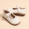 Zapatos de Princesa para Niñas 2025 Nuevos Primavera y Otoño Zapatos Únicos de Suela Blanda para Niñas Estilo Pequeño Chanel Mary Janes Rendimiento Zapatos Pequeños de Cuero