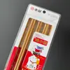 Caixa blister 10 pares de hashis de bambu doméstico sem nó cor natural hashis de bambu barraca de rua rio lago hashis de bambu carbonizado atacado