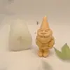 Venta Caliente Transfronteriza Molde de Silicona de Dos Papá Noel Yeso Aromaterapia Vela Abrasivos de Silicona Molde Decorativo DIY