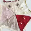 Sombrero de Princesa Infantil con Encaje de Hongo y Puntiagudo Otoño Invierno Sombrero de Lana Tejida para Bebé Recién Nacido Protección para Orejas de Niña