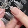 Uñas postizas para la punta de los dedos Moshang Calientes en Otoño e Invierno Unas postizas nuevas de escalera corta con acabado mate Uñas postizas de extensión ultradelgadas