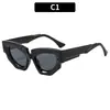 Moda Europea y Americana Nuevas Gafas de Sol Ojo de Gato, Retro Trendy Versátiles Casuales para Hombres y Mujeres, Lentes Anti-UV