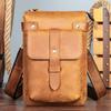 Bolso de hombro Marute para hombre, bolso bandolera vertical de cuero, bolso pequeño, bolso de hombro pequeño casual de cuero Crazy Horse, mochila para hombre, venta al por mayor