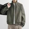 Chaqueta de aviador retro americana de moda con cuello alto para hombre, nuevo estilo otoño e invierno 2026, chaqueta de hombre holgada y versátil