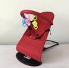 Cadeira de balanço para bebê, tecido xadrez de algodão espesso, dobrável com um botão, três marchas, ajustável, cama de balanço para bebês