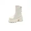 Botas de montaria para outono e inverno, salto grosso, bico redondo, sola grossa, que aumenta a altura, adequadas para mulheres baixinhas, efeito emagrecedor, botas versáteis de cano médio
