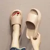 Chinelos de Salto Alto Qidashun com Sensação de Pisar nas Nuvens para Mulheres, Uso Externo de Verão, Sola Grossa, Aumentadores de Altura, Novo Modelo para Viagens à Praia
