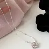 Collar de Perlas Florales Redondas con Cuentas Estilo Francés, Exquisito y Elegante, Estilo Vintage, Cadena para Clavícula, Joyería de Nicho de Lujo Ligero para Mujeres