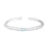 Pulsera de Plata Pura 9999 con Diseño Tradicional de Flor de Cerezo Esmaltada, Pulsera de Estilo Abierto, Nuevo Estilo Chino para Mujeres Jóvenes