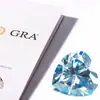 Piedras sueltas de moissanita en forma de corazón de colores en color D, rosa, amarillo, azul, rojo, gemas de moissanita accesorios para joyería al por mayor