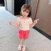 Traje de Verano para Niñas 2024 Nuevo Conjunto de Dos Piezas Estilo Corto Infantil Ropa de Verano para Bebé Niña Ropa para Niña Pequeña Niño