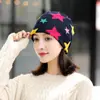 Chapéu Estilo Coreano Outono e Inverno Feminino Boné de Fita Multiuso Boné para Embalagem Boné Pulôver de Inverno Boné de Pescoço Boné Empilhado Estampado Boné com Proteção para Orelhas