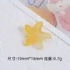 Estrella de mar de gradiente de colores, caricatura, cadena para teléfono móvil DIY, con agujero, joyería de cuentas, accesorios de pegamento cremoso, accesorios de resina, pesando jin