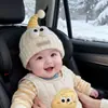Novos Chapéus de Tricô Outono e Inverno para Meninos e Meninas, Chapéus de Lã Super Fofos e Engraçados para Bebês e Crianças Pequenas, Chapéus Quentinhos Festivos com Proteção para Orelhas