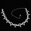 Cadena de cintura de perlas para mujer, cinturón de falda decorativo de alta gama que combina con todo, colgante con incrustaciones de diamantes de imitación, joyería para la cintura, cadena para pantalones.
