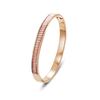 INS Retro Moda Europea y Americana Pulsera de Acero de Titanio con Diamante Cuadrado Transfronteriza para Mujer Pulsera Francesa Simple de Acero Inoxidable con Diamante de Color