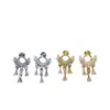 Joyas hechas a mano DIY aretes de perlas para mujer, accesorios de aretes de botón de perla, borlas pequeñas delicadas, circonita, venta al por mayor transfronteriza