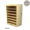 Armário de Armazenamento de Papel para Desenho Artístico de Jardim de Infância Porta-Papel Cartão Quatro Aberturas Rack de Armazenamento de Prancheta 4K Sala de Arte Armário de Papel para Pintura Artesanal