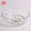 Lujo Ligero Patrón Diamante Transparente Plato Redondo para Mascotas para el Hogar Simple Plato para Frutas y Snacks Mesa de Centro para Sala de Estar Plato para Frutas de Alto Valor