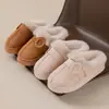 Pantuflas de algodón de invierno para mujer, de suela gruesa, que aumentan la altura, de felpa, antideslizantes, cálidas y adecuadas para usar en interiores y exteriores