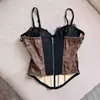 Estilo Garota Popular Tendência Camisole Sem Alças em Renda Metálica Patchwork com Design de Espinha de Peixe para Efeito Emagrecedor