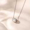 Colar de prata de lei de luxo moda japonesa e coreana pingente de zircônia microincrustado versátil feminino estilo ins corrente fina para clavícula cintura pequena atacado