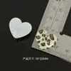 Nuevo Estilo Leopardo Transparente Forma de Corazón [18 mm*20 mm] Zueco DIY Materiales de Diseño Hechos a Mano en Stock Lote de Fábrica
