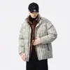 Chaqueta de Invierno para Hombre, Moderna, Holgada, Cuello Alto, Algodón Grueso, Abrigo Puffer Retro Americano, Ropa