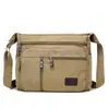 Bolso Bandolera Cruzado de Lona para Hombre Transfronterizo Multicapa Gran Capacidad Versátil Casual Lona Bolso Deportivo de Hombro