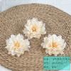 Flor artificial para boda, flor hecha a mano, flor de seda, ramillete de pared, tocado, flor decorativa, hibisco, peonía, cabeza de flor