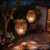 Luces de Jardín para Exteriores en Stock Transfronterizas, Luces Nocturnas Portátiles Tejidas de Ratán, Luces Colgantes, Luces de Ambiente Impermeables, Luces Nocturnas para Decoración de Ventanas