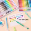 Set de Plumas de Pintura Estéreo de Frutas Azules Marcadores Acrílicos Bolígrafo para Bolso Vidrio Metal Pincel Color Macarrón Dulce Papelería