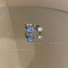 Anillo Abierto Minimalista de Diamante Brillante para Mujer, Estilo Coreano Ins Moda Versátil Anillo para Dedo Índice con un Temperamento Nicho de Alta Gama