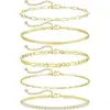 Conjunto de tres piezas de cadena de serpiente plana retorcida de estilo bohemio transfronterizo europeo y americano para mujer, traje playero multicapa de verano