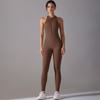 Mono de Yoga Todo en Uno con Cremallera Europeo y Americano para Mujer, Body Deportivo con Corte, Espalda Hermosa, Ropa para Correr y Fitness, Mono