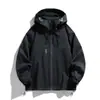 Chaqueta de Carga Estilo Americano Primavera y Otoño 2025 para Hombre, Cortavientos Impermeable con Capucha, Marca de Moda, Chaqueta Resistente al Desgaste para Hombre