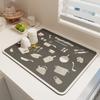 Pequenos talheres de mesa de jantar frescos Pratos Almofada de isolamento térmico Bar Bancada Controle de água Almofada absorvente Diatomáceas Lama Almofada de drenagem de cozinha