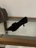 Sapatos Elegantes de Bico Fino com Salto Alto Estilo Francês para Mulheres, Novo Modelo Outono/Inverno 2025, Sapatos de Algodão com Forro de Lã