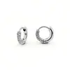 Pendientes de Acero de Titanio Incrustados con Diamantes de Venta Caliente Europeos y Americanos para Mujer, Pendientes y Aretes de Acero Inoxidable de Lujo Ligero, Simples, Modernos y Versátiles al por Mayor